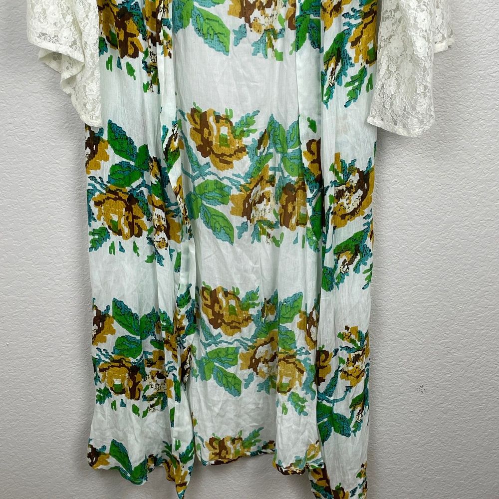 Crazy Train Boho Lace Duster Women OS Southwest Floral Long Sleeve Maxi Open NWT - Picture 6 of 12